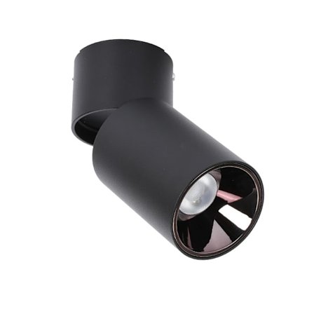 15*7cm - Justerbar loftspot Svart forsænket spotlight, GU10-fatning, Aluminium Rund loftspot Indendørs Justerbar loftspot