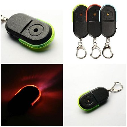 Visselljud LED-ljus Anti-Lost Alarm Key Finder Keychain Device