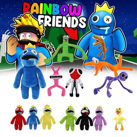 30cm Kawaii Rainbow Friends Plyschleksaker Tecknad Anime Spelkaraktär Mjuk fylld Plyschdocka Födelsedagspresenter till baby