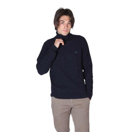 Sun68, Turtlenecks Blauw, Heren, Maat:M