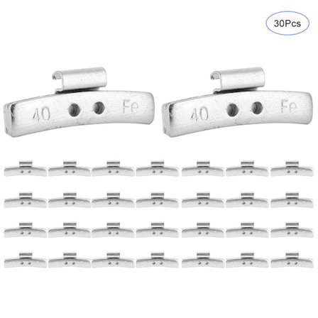40g 1,41oz 30 stk P-Style Hjulvægtsafbalancering Aluminium Legering Klips På til 17 tommer Personbiler & Let Lastbiler