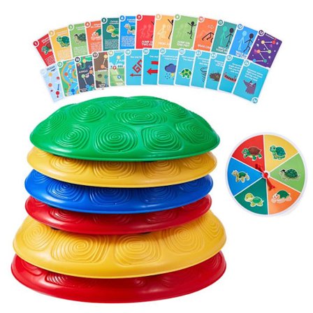 Tasapainokivet - DUOKU - Kilpikonna - 6 kpl - Enintään 220 lb - 3-8-vuotiaille lapsille