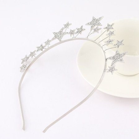 Hair Hoop Star Crown Rhinestone Hårband