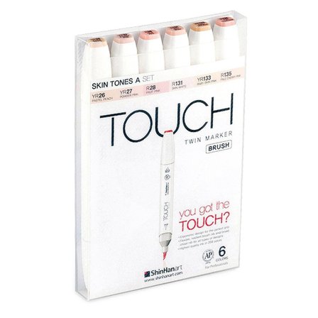 Touch Twin Brush Marker im 6er-Set Skin Tones A
