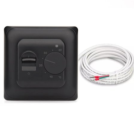 Mekanisk termostat fjärrkontroll varm golv värme regulator temperatur regulator 16A 220V M5 svart