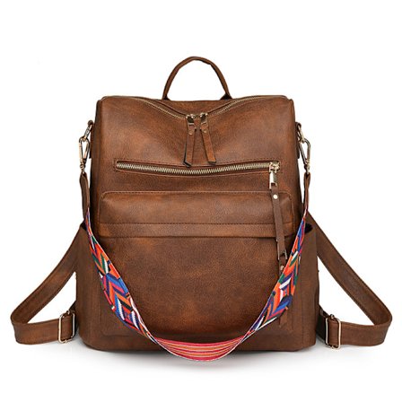 Retro Ryggsäck för Kvinnor med Stor Kapacitet