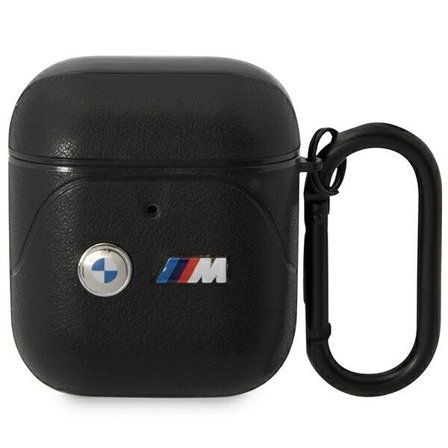 BMW BMA222PVTK AirPods 1/2 cover sort/sort Læder Buet linje