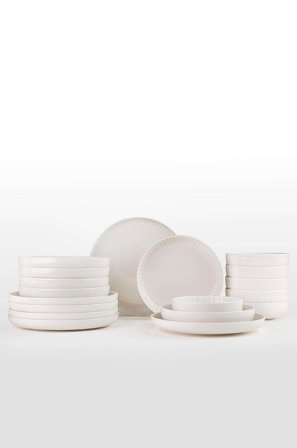 Hermia - Middagssæt (18 dele) Knox - Hvid - Servicesæt - Fra Homeroom