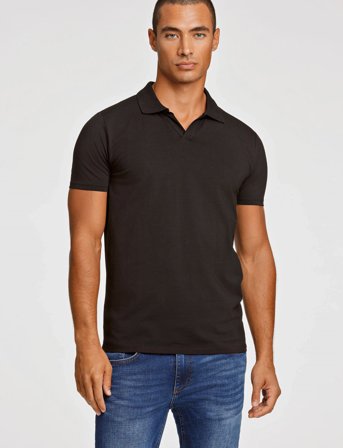 Lindbergh Stretch Polo Shirt S/S - Black - XXL
