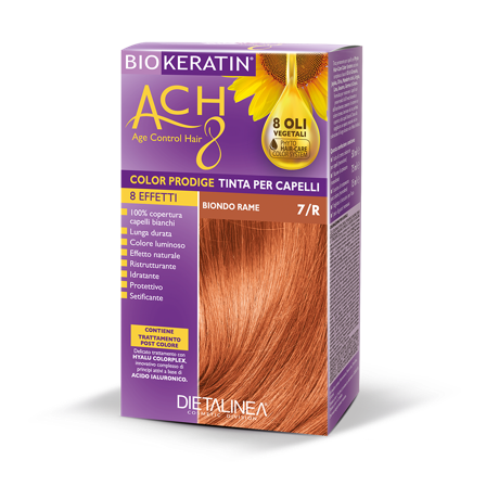 Biokeratin ACH 8 Kit Tinta Per Capelli 7/R Biondo Rame