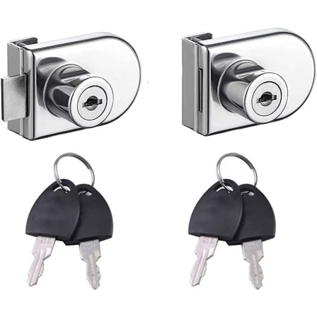 Låseskap Rustfritt Dørlås, 2 stk Glass Display Lås, Glass