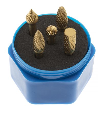 PELA 507787 Hardmetallfilsett 5 deler, Maskintilbehør & forbruk