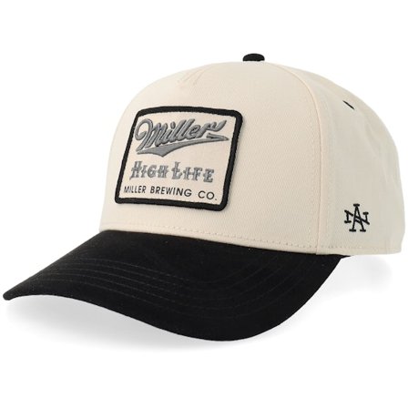 American Needle - Beige adjustable Czapka Z Daszkiem - Miller High Life Wrangler Ivory/Black A-Frame Adjustable @ Hatstore