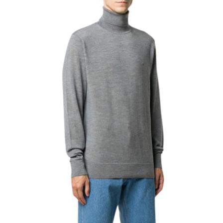 Calvin Klein, Pull Superior Turtle Knitwear Szary, Mężczyzna, Rozmiar: L