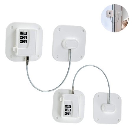 2-pack Kylskåpslås - Starkt Kombinationslås för Kylskåp-FF-