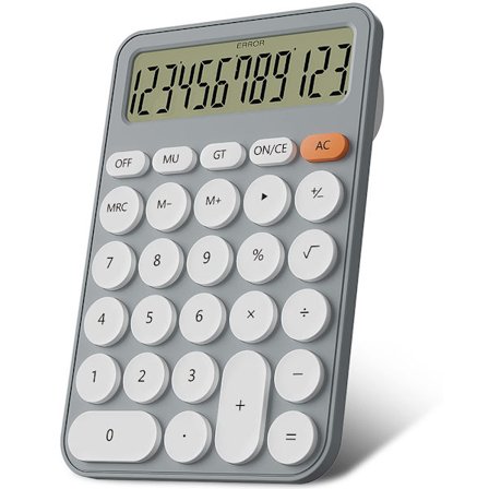 Responsive Calculator with 12-Digit Display, Sensitive Keys for Fast Data Entry, Elegant Stylish Design for Aesthetics, Ergonomic Screen Tilt