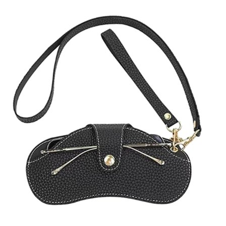 Hängande hals med handledssnöre solglasögonfodral skyddande väska bärbar universell