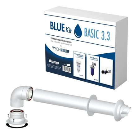 Kit installazione caldaia Bosch con scarico fumi coassiale, defangatore, dosatore di polifosfati e cartuccia neutralizzante