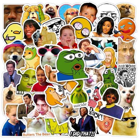 100 kpl Meme-tarroja, hauskoja muoti-motivoivia tarroja Emoji-100