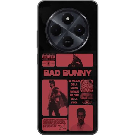 Kompatibelt Mobildeksel til Xiaomi Redmi A4 Bad Bunny NFL-inspirert skjoldlogo med amerikansk fotball og stjerner