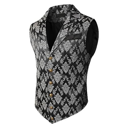 Herre Victorian Suit Vest Steampunk Gothic Waistcoat