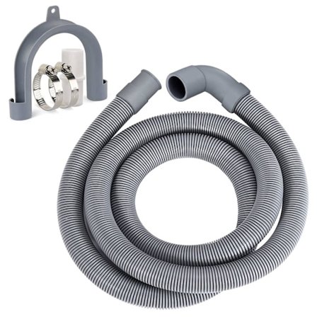 Tvättmaskinslang Avloppsslang Tvättmaskin 2,5M Avloppsslangförlängning för Tvättmaskiner Disk (FMY)