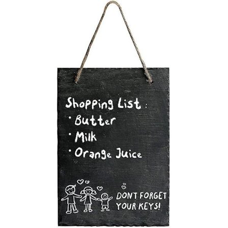 Svart tavle, Kjøkken Notater Svart tavle, Skifer Hengetavle For Vegg