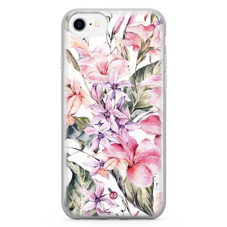 Bjornberry Skal Hybrid iPhone 7 - Vattenfärg Blommor