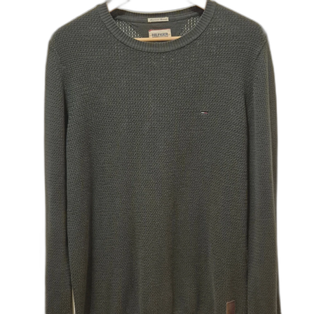 Grå stickad tröja Tommy Hilfiger S (M/L)
