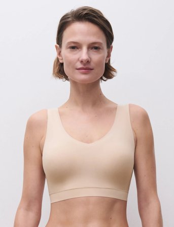 CHANTELLE Soft Stretch V-Neck Padded Top - Pink - XL/XXL