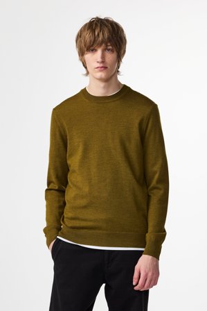 NN.07 Ted 6605 Sweater Male Green Merino Wool