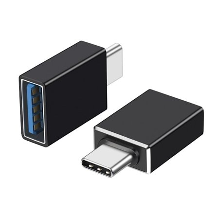 Svart USB C til USB 3.1 OTG-adapter (3-pak), USB Type C-han