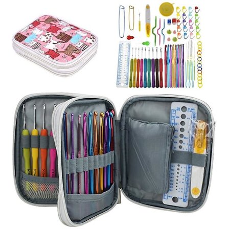 Virknålsset, 85 Delars Virkverktyg