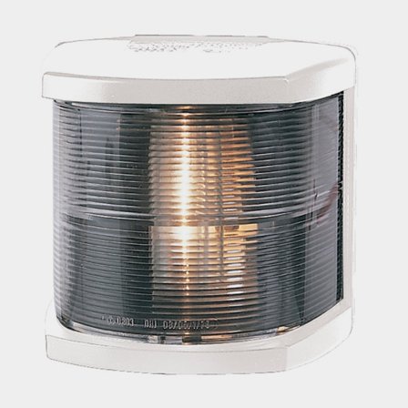 Fanale di via per montaggio superiore Hella 2984, 25 W, 12 V, 225°, plastica bianca resistente ai raggi UV, 108 x 107 x 90 mm, bianco, per barche <20 