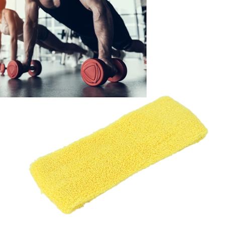 Sportpannband Elastiskt Atletiskt Träningsstretchpannband för Träning Basket Löpning Fitness Gult