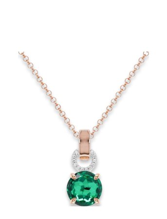 Marmara Sterling Goldplated Necklace - Green - ONE SIZE 50 cm