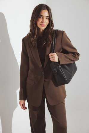 NA-KD Oversized Basic Blazer - Skræddersyet blazer - Brun - EU 40
