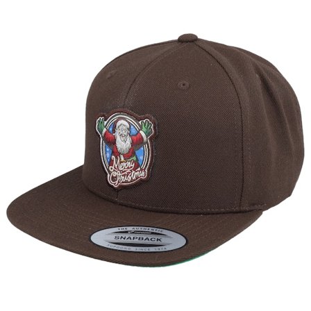Ho-Ho-Hats - Marron snapback Casquette - Merry Christmas Santa Brown Snapback - Iconic @ Hatstore