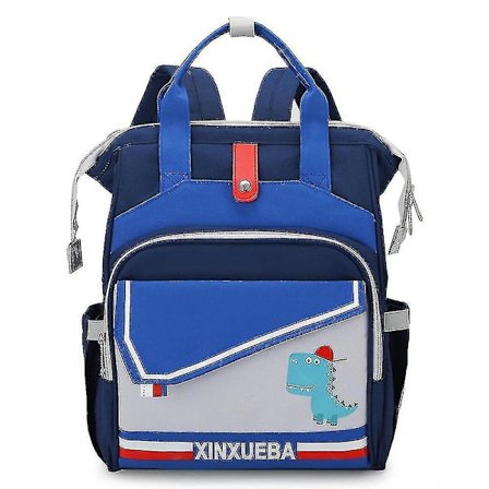 Bärbar mode personlighet ryggsäck kontrastfärg ryggsäck nylon grundskola väska W