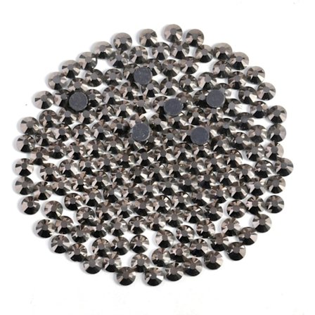 6000 kpl Hematiitti Hotfix Strassi, SS10, 2,7-2,9 mm askarteluun ja vaatteisiin, Hematiitti Hematiitti