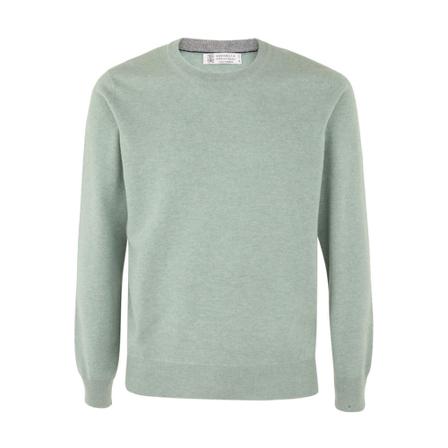 Brunello Cucinelli, Long Sleeves Crew Neck Sweater Rood, Heren, Maat:M