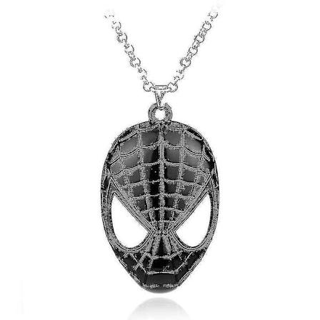Bimirth Spiderman-maske-logo nøkkelring legering halskjede black