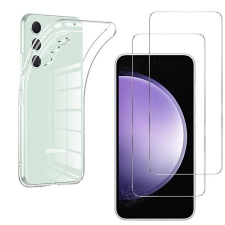 Cover til Samsung Galaxy S23 FE og 2 Tempered Glass Skærmbeskyttelsesfilm Phonillico