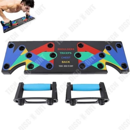 Fitnessbräda - TECH DISCOUNT - Multifunktionell 9 i 1 - ABS - För bröst och rygg - Vuxen