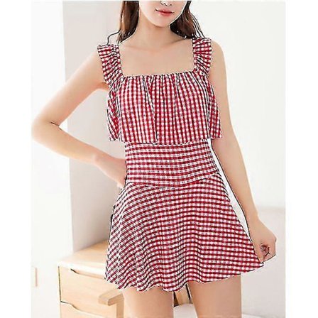 Naisten uimapuku mekko Yksiosainen Slim Swi