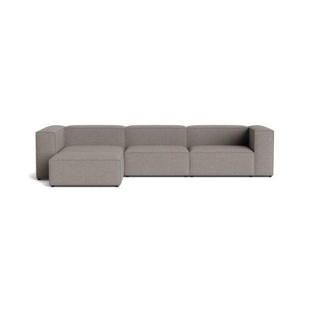 Luksus XL Chaiselong Sofa, Venstrevendt - Danubio Lysegrå, 360cm - Holdbar Kvalitetsstof Sofa med Krydsfiner Ramme - 360x190x72cm