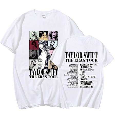 Taylor Swift The Best Tour T-skjorte Dame Kortermet Trykt Tee Tunika Topper