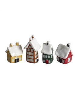 Juledekoration Vinterby 4 dele Multi - Nääsgränsgården