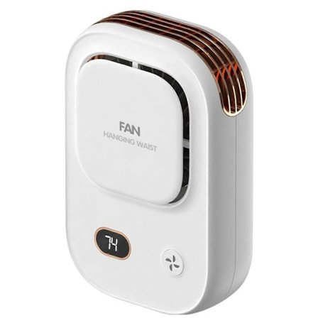 Bærbar midjeklips-vifte, bærbar beltevifte 2000mAh batteridrevet oppladbar kroppsvifte for utendørs arbeid, gårdsarbeid, fotturer, C