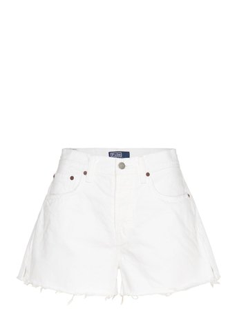 Polo Ralph Lauren Raw-Hem Denim Short - White - 27